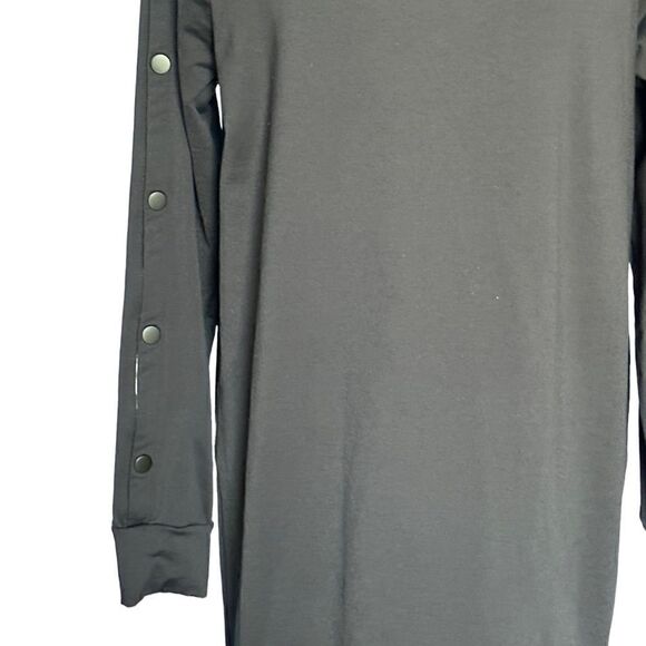 Athleta Black Snappy Sweatshirt  Dress | Size S - Picture 7 of 11
